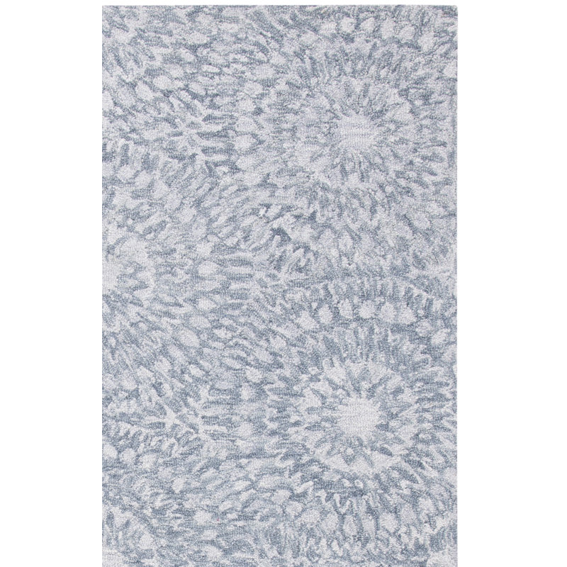 Tapis géométrique en laine et coton touffeté à la main Metro, Tapis de couloir 2 pi 3 po x 9 pi