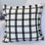 Ensemble de 2 housses de coussin en coton tissé à carreaux avec franges-106927793-106208498