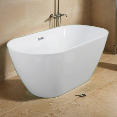 63.1'' x 28.81'' Freestanding Soaking Acrylic Bathtub