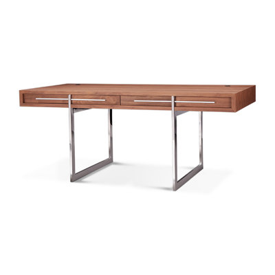 Placage en noyer Naver, bureau, bureau, bureau en bois, bureau moderne, bureau