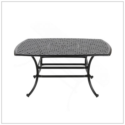 Table de salle à manger carrée 64 po, bronze lave foncé