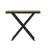 Commercial Grade X-Frame Outdoor Dining Table with Faux Teak Poly Slats and Metal Frame-756476414