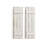 Set of 2 Reclaimed Wood Decorative Shutters | Interior Farmhouse Wall Decor | White Distressed Hanging Shutters | 30x10 Each-2000756657