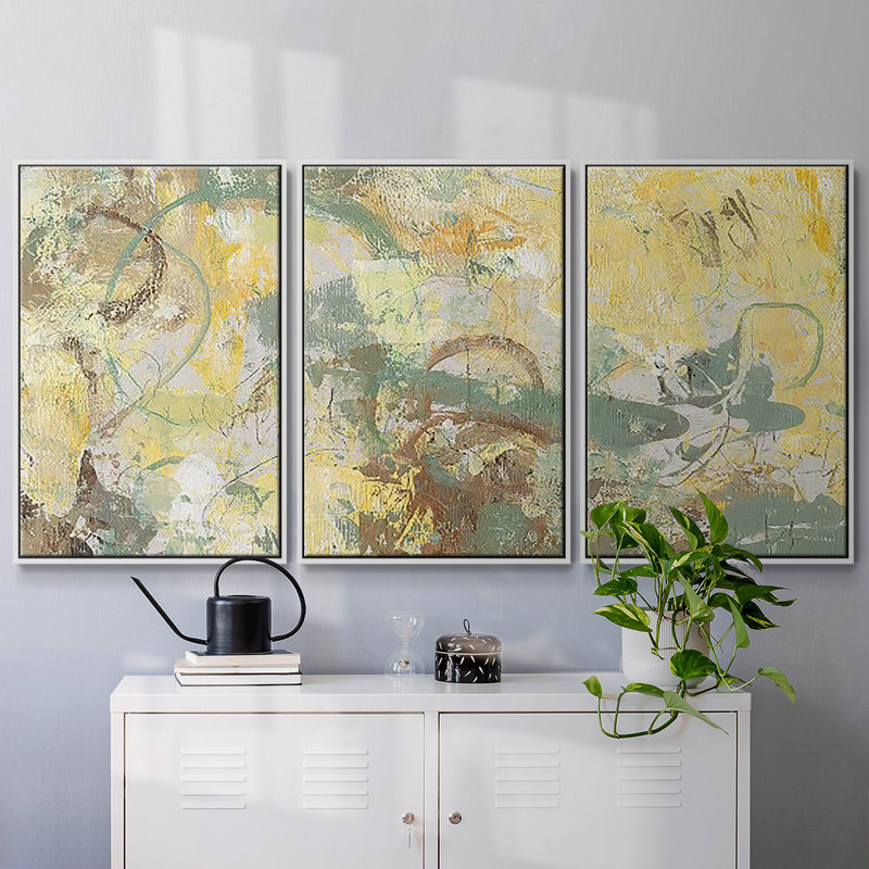 Slingshot II, reproduction sur toile 3 pièces, H 24 po x l 48 po x P 2 po, Blanc