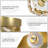 12''-3 Lights Brushed Brass Modern Metal And Glass Drum Dimmable Flush Mount Lighting For Bedroom-107080387