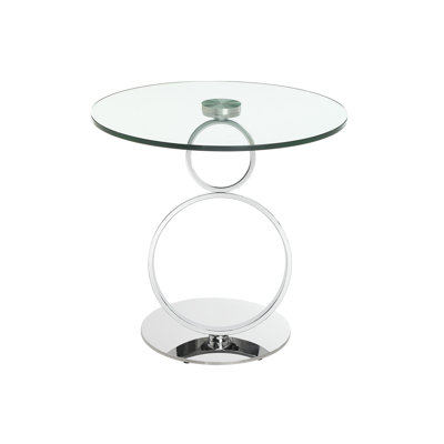 Glass Pedestal End Table -  Casabianca Furniture, CB-129ST