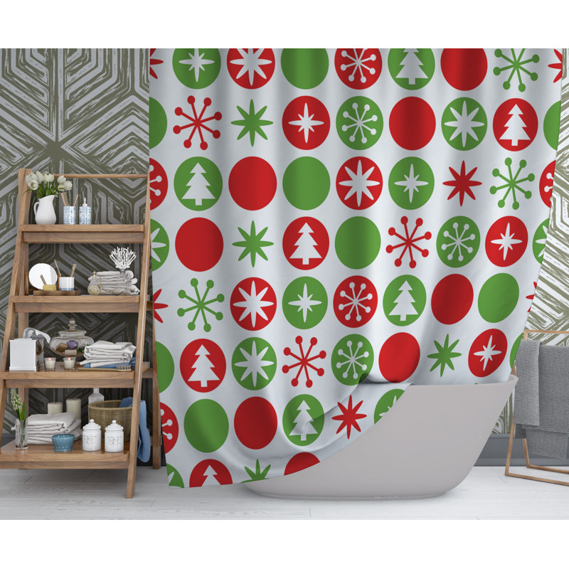 Diflumera Abstract Shower Curtain, 90" H x 70" W