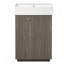 Meuble-lavabo de salle de bain avec armoire à grain de bois à porte gauche-856579801