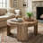 Solid Wood Round 31.5-Inch Farmhouse Circle Center Cocktail Tea Coffee Table for Living Room, Easy Assembly-1422009528