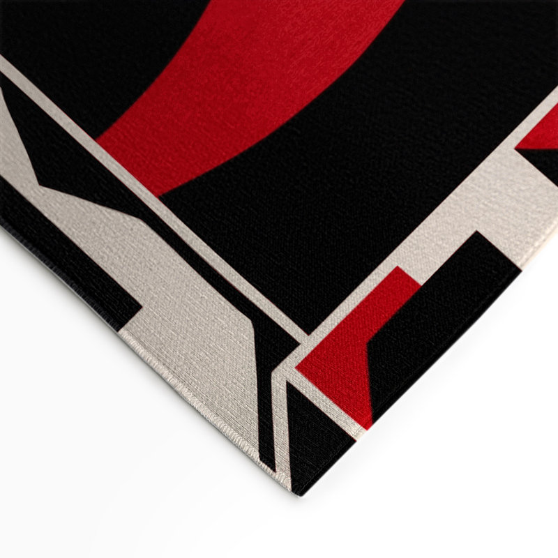 Tapis intérieur et extérieur Scarlet Symphony, Rectangle 2' x 3'