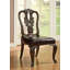Chaise d'appoint à dossier Aney en cerisier brun / brun foncé Akiyo