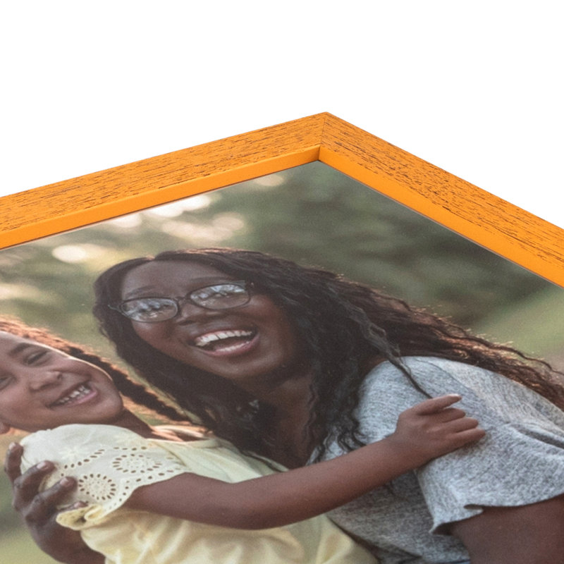 Cadre photo barnwood récupéré Asuncion, 15 po x 18 po, Jaune