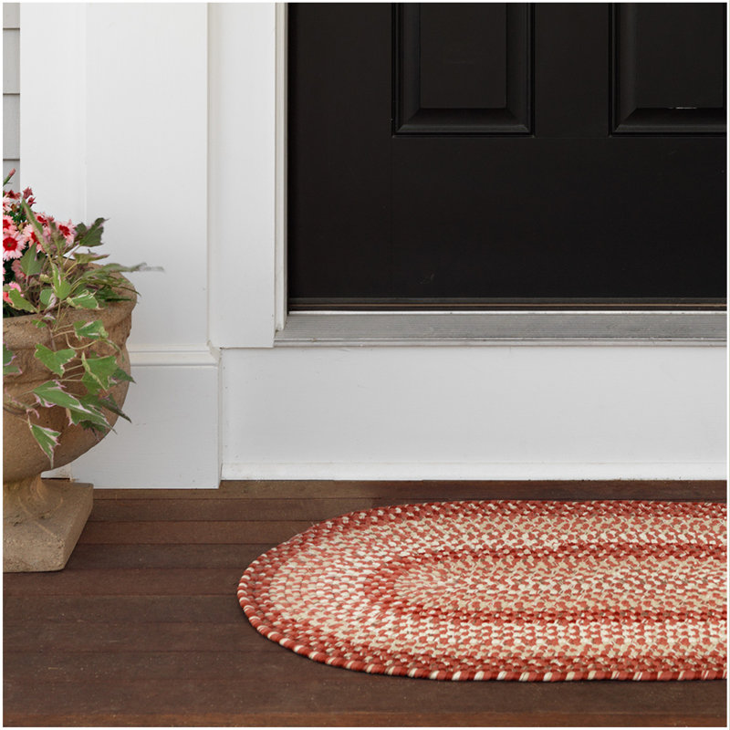 Tapis intérieur / extérieur Walddon - rouge, Ovale 3 pi x 5 pi