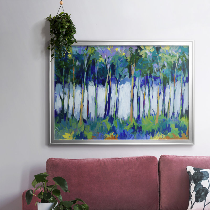" Light Through The Trees ", Silver, 26" H x 38" W x 1.5" D