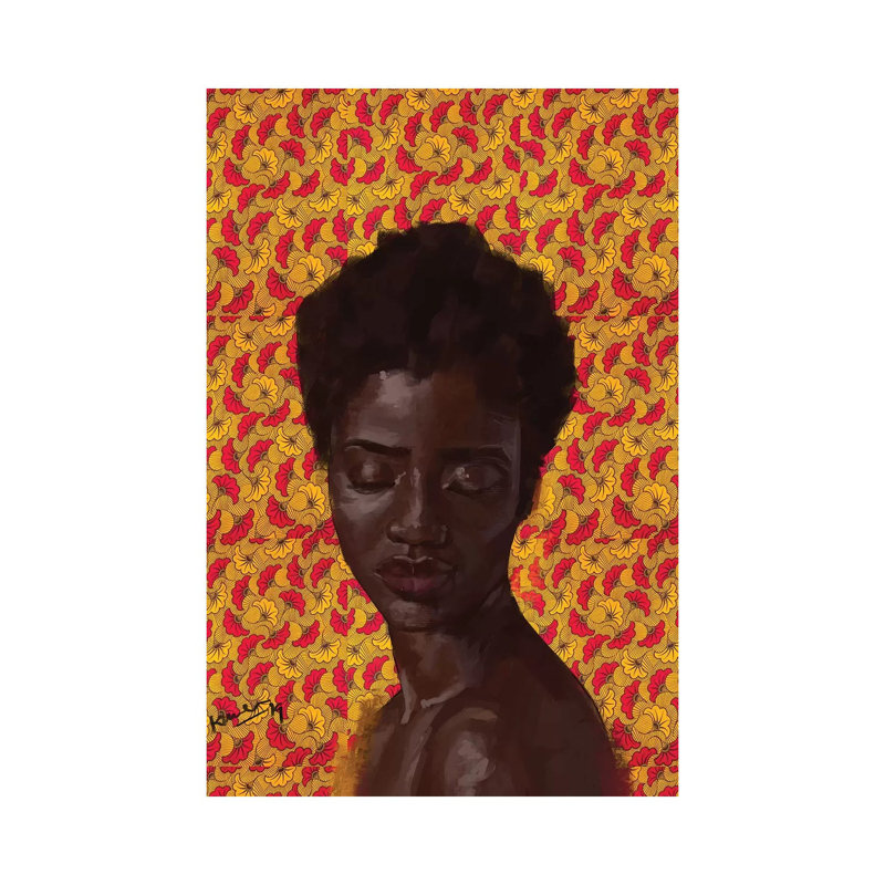 Wax Series IV by Adekunle Adeleke - Wrapped Canvas Painting, 66.04 cm H x 45.72 cm W x 1.91 cm D