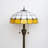64"H Tiffany Style Floor Lamp with Stained Glass Shade and Resin Base-1023257590