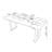 Modern black rectangular desk-914744650