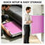 Table de ping-pong pliable et portative 6 pi - Ensemble de table de ping-pong de taille moyenne pour jouer à l'intérieur, comprenant un filet, 2 raquettes et 3 balles avec plateau vert et mauve-136848986