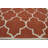 Trellis Handmade Tufted Wool Area Rug in Rusty Red