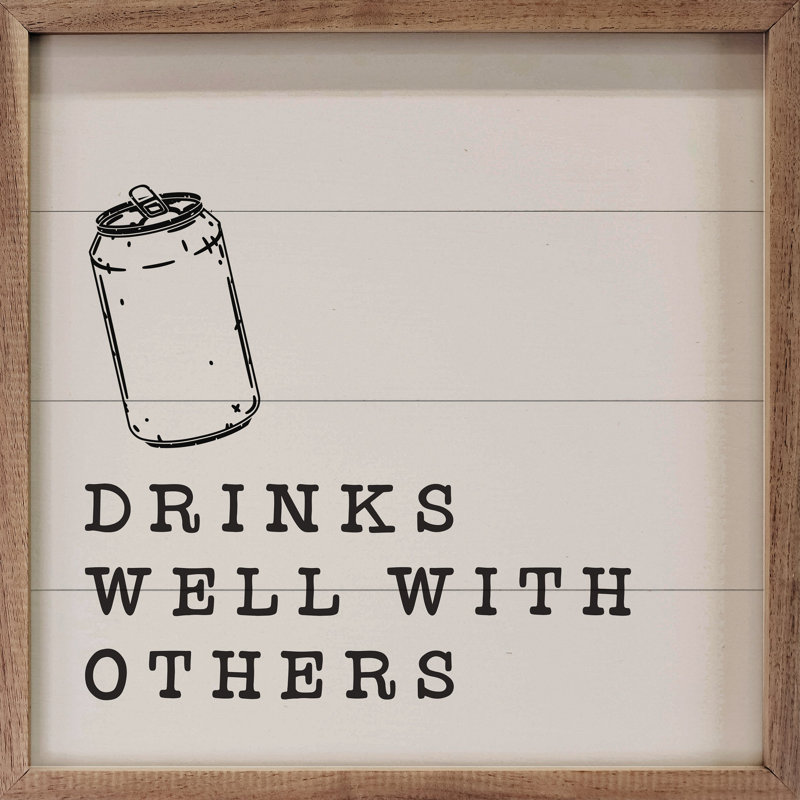 Drinks Well With Others Can White, 4" H x 4" W
