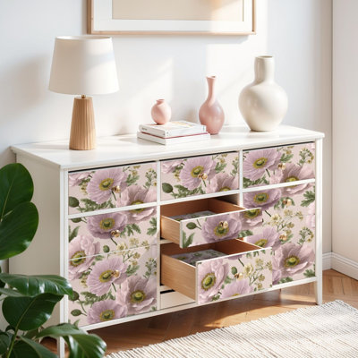 Peel and Stick Wallpaper Contact Paper Antique Floral Repeat Muted Self Adhesive and Removable 118in(300cm)
