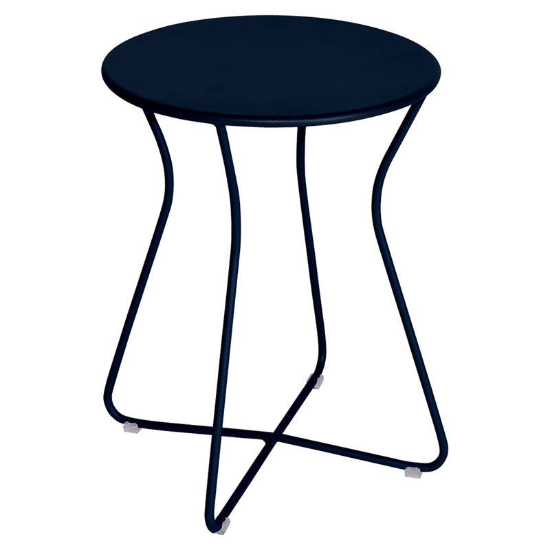 Cocotte Outdoor Round Side Table, Deep Blue