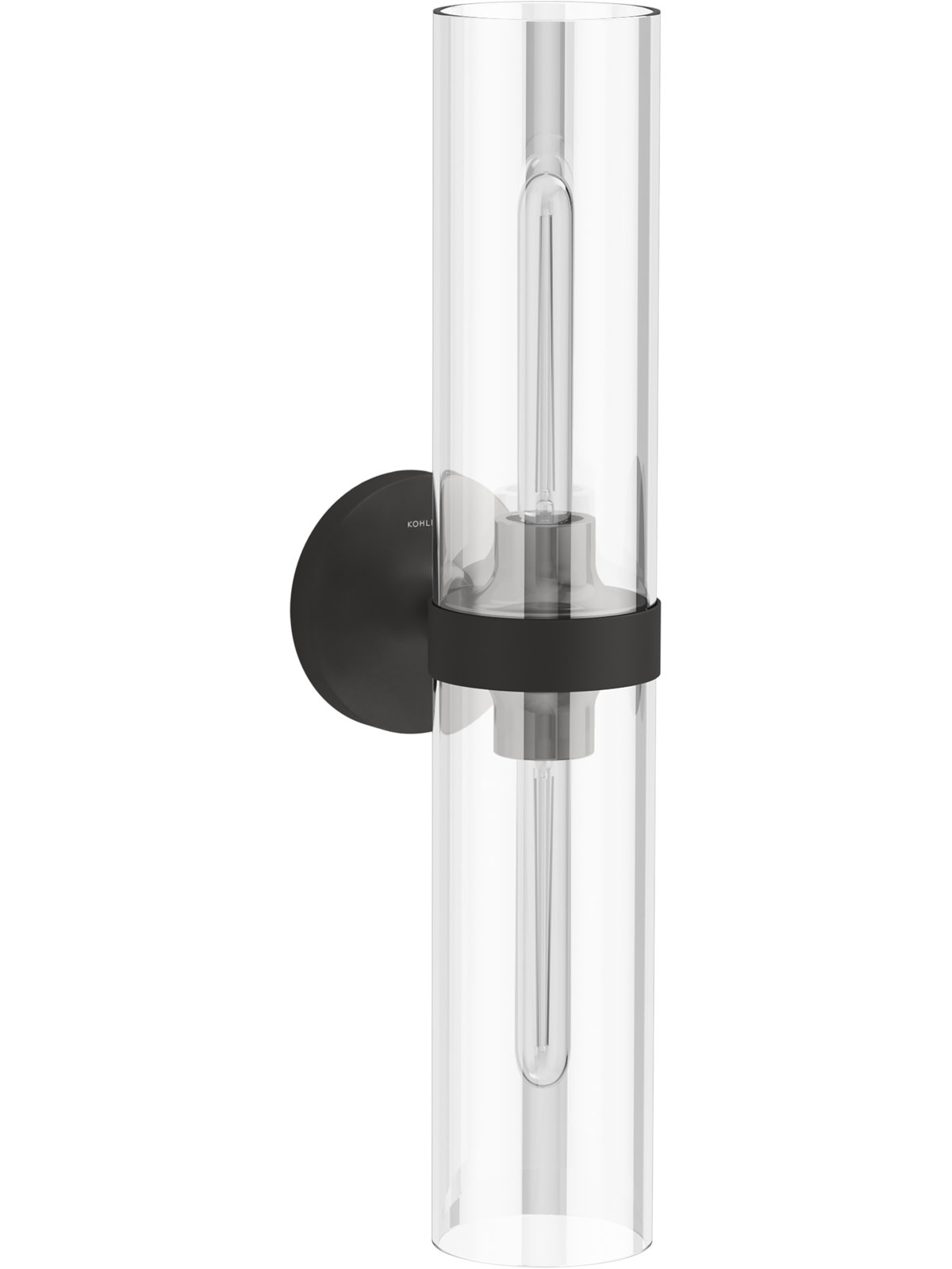 Purist 2-Light Wallchiere, 21.875" H x 4.75" W x 6.875" D, Matte Black
