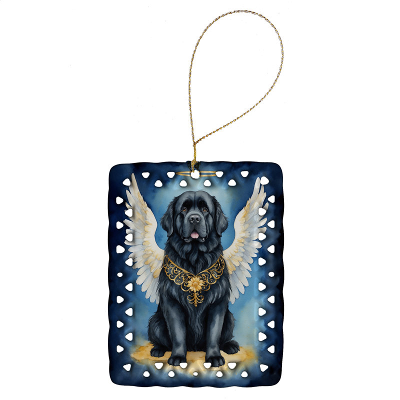 Ornement en porcelaine Terre-Neuve My Angel, Terre-Neuve 7040