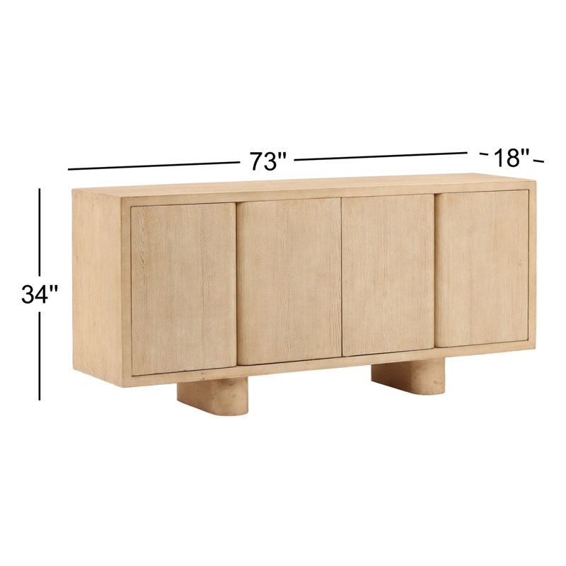 Thalia 73" Wide Sideboard, Light Natural