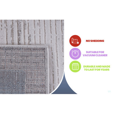Collection 6.7X9. Tapis bordé, de style moderne et contemporain, ne peluche pas et facile à nettoyer, idéal pour le salon, la chambre ou la salle à manger, 108 x 79 pouces.