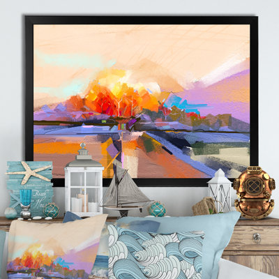 «Abstract Colorful Seascape Ii», reproduction sur toile flottante