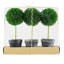Mini-faux de 3 - plastique, 10,6 x 3,5 x 9,5 topiaires 3,5 x 9,5 po, plantes