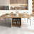 Expandable dining table with storage cabinet