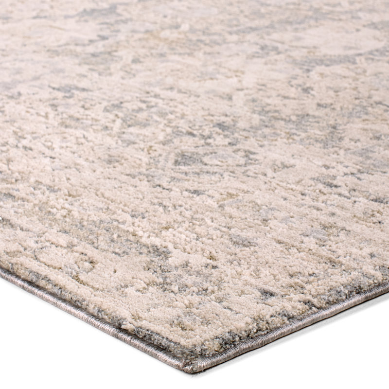 Tapis crème et bleu Twig ZAR02, Rectangle 9 pi 6 po x 13 pi 6 po