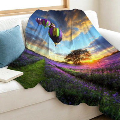 Clear Ultra Soft Flannel Fleece Throw Blanket,Beautiful Single-Sided Print
