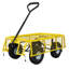 Chariot de jardin en acier avec côtés en filet amovibles, 3 pieds Pi. Capacité, jaune