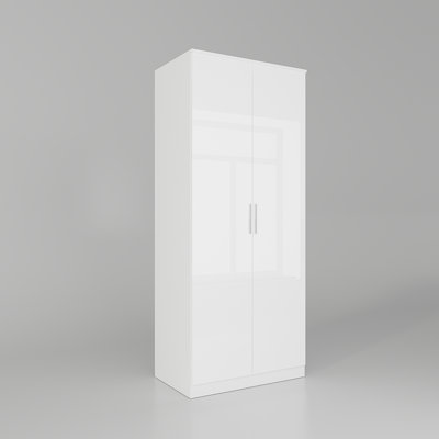 Shelissa 2 Door Manufactured Wood Wardrobe