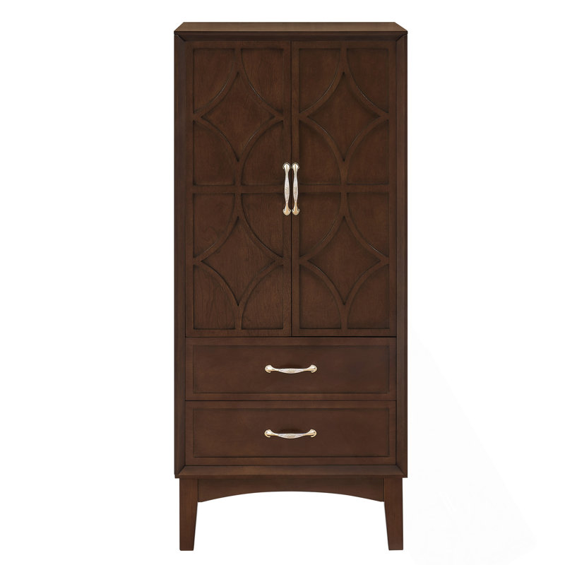 53.5" Tall Kitchen Pantry Storage Cabinet, Mid Century Modern Sideboard Buffet Cabinet, Retro Storage Cabinet With Doors And Drawers For Entryway Hallway Living Room Kitchen Garage, Walnut
