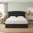 57.48" High Bed Frame with 2 Storage Drawers, Upholstered Velvet Headboard Platform Bed, Wingback Headboard, Button Tufted Bed, Metal Frame & Sprung Slats Support, No Box Spring Needed, Easy Assembly-1556979380-1556979378