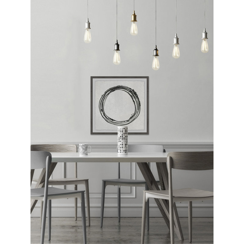 Gray Infinity par Marmont Hill - reproduction d'art sur papier encadrée, H 32 po x l 32 po x P 1,5 po