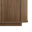 Buffet de rangement ondulé 63 ", 2 portes, tablettes réglables - Brun