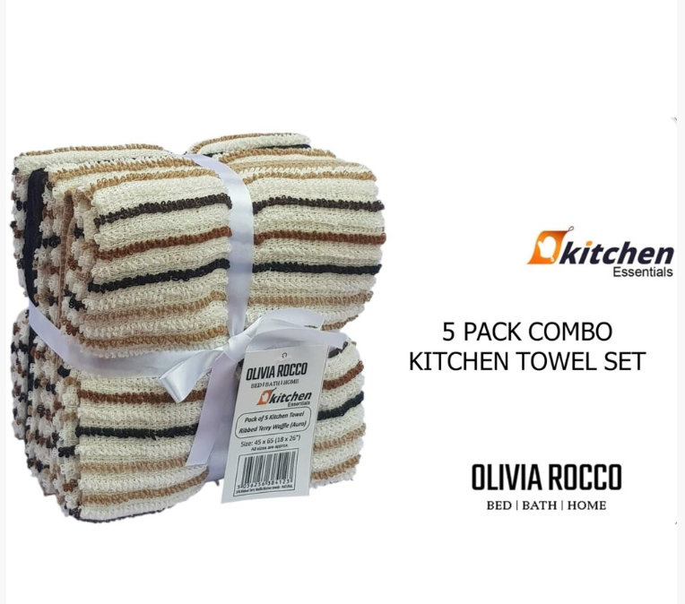Stripe Kitchen Towel, Natural