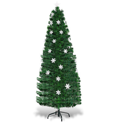 Arbre de noël artificiel pin vert 6 pi avec 28 lumières multicolores