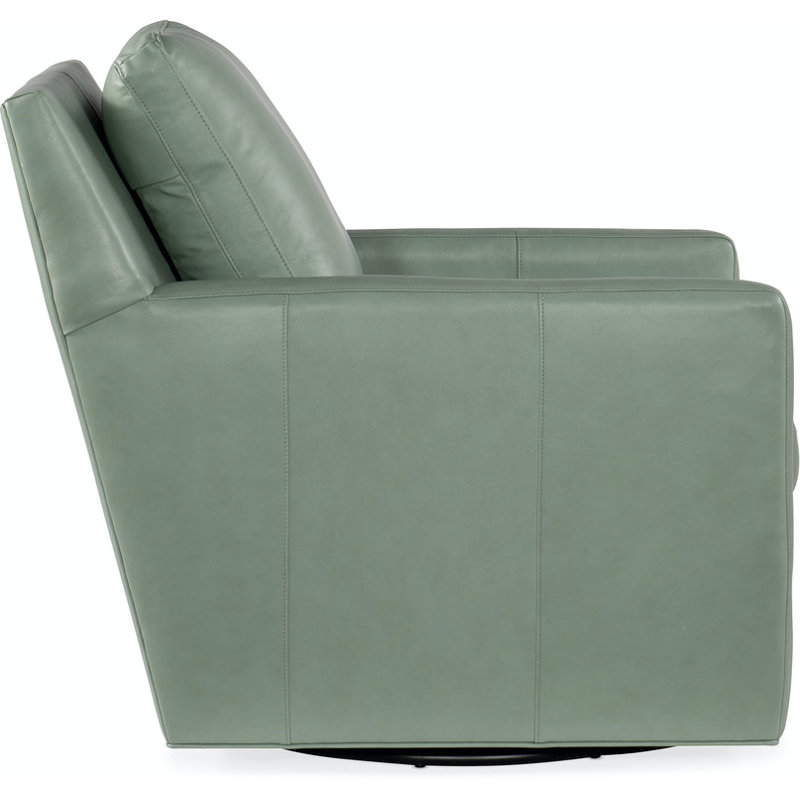 Jaxon Leather Swivel Armchair, Corinthian Cherry Genuine Leather, Swivel - Standard