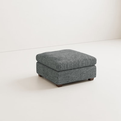 Repose-pieds rembourré carré en chenille, pouf modulaire simple pour canapé modulaire
