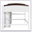 Loft Bed With Storage Cabinet, Wardrobe And LED And Espresso-98526179-98526178