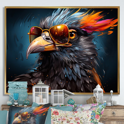 Cool Bird Abstract Aviators sur toile