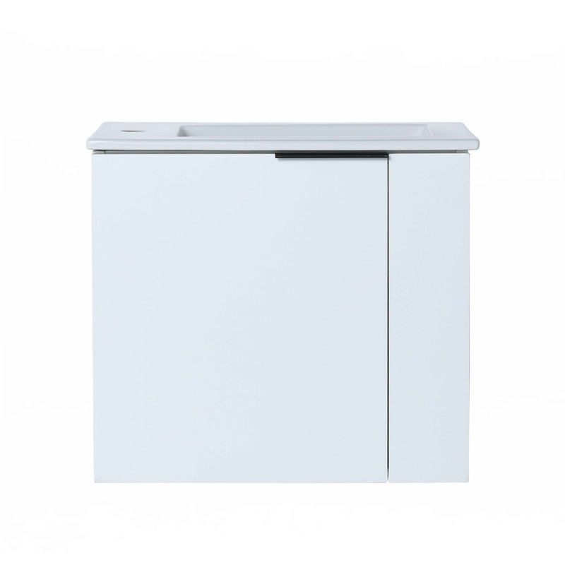 Meuble-lavabo flottant 22 po avec lavabo, Blanc