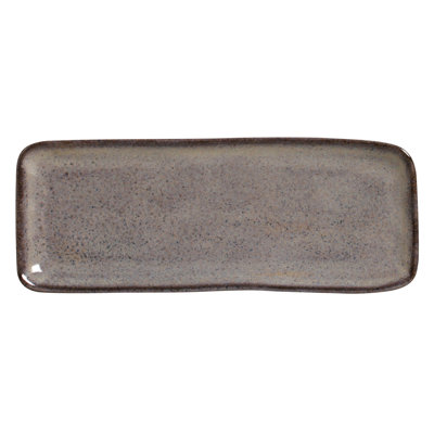 Medium Rectangular Platter 13” Ceramic Stoneware - Microwave, Oven, and Dishwasher Safe, by Porto Brasil
