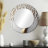 Pipsa White Orchid Tree Garden Of Branches II - Floral Tree Large Mirror, Modern Round Unique Wall Mirror Decor, Printed Metal Art-1818855789